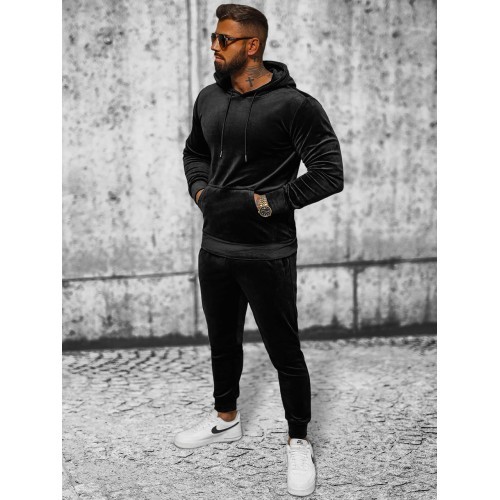 Велюровый спортивный костюм мужской J.Style Black 8C1171-3