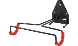 Foldable wall-mounted bicycle holder FORCE (steel, black, max 15 kg)