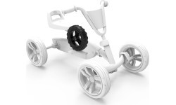 Wheel 9x2 Cross - Black/Black Rear Left