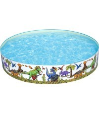 Dinozauru paplašināmais baseins bērniem 3+ BESTWAY 244x46cm Vinils + PVC