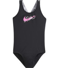 Nike G Lgo Tape Crossback Girls' Swimsuit Black NESSE726 001