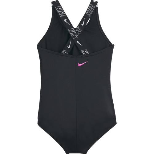 Nike G Lgo Tape Crossback Girls' Swimsuit Black NESSE726 001