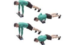 Push-up dēlis HMS PU10 sarkans