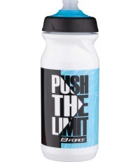 FORCE Push Water Bottle 0.65l (blue/black/white)