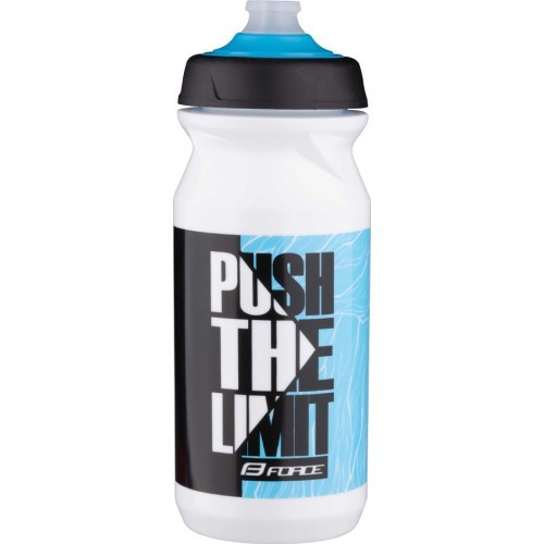FORCE Push Water Bottle 0.65l (blue/black/white)