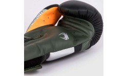 Boksa cimdi Venum Elite, melni/sudraba/haki
