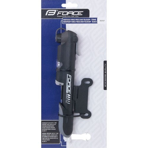 FORCE Mano velosipēda sūknis, 7 bar, 20 cm (melns)