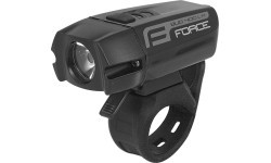 Priekšējais lukturis FORCE BUG-400 USB (melns)