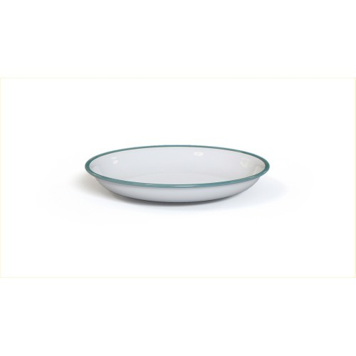 Emaljēts šķīvis Origin Outdoors Ocean Deep, 20 cm, balts