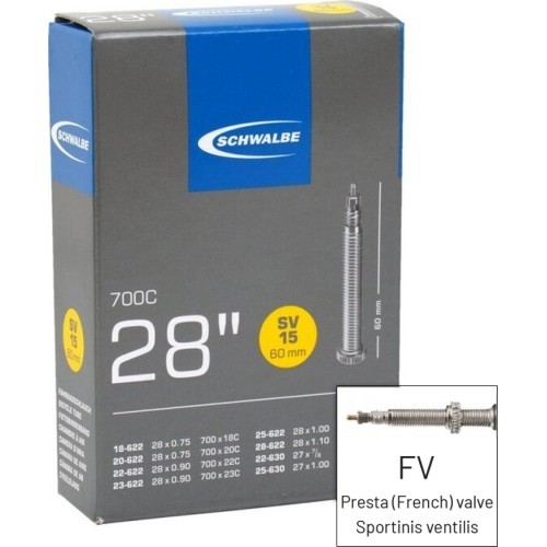 Schwalbe SV15 tube 700x18/28 FV 60mm
