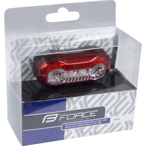 FORCE Deux 5 LED Rear Light, USB