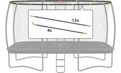 Aizsargtīkla telts cauruļu komplekts Ultim Safety Net DLX XL 500