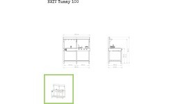 Деревянная уличная кухня EXIT Yummy 100, натуральная