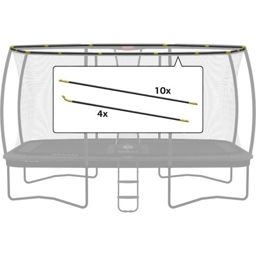 Ultim Safety Net DLX XL drošības tīkla stabu cauruļu komplekts 410