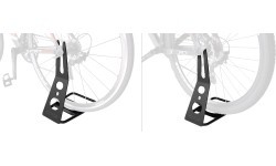 Velosipēda statīvs pie aizmugurējās ass (melns)