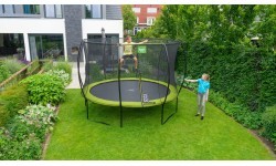 EXIT Silhouette trampoline ø305cm - green Outdoor Round Coil spring Above ground trampoline