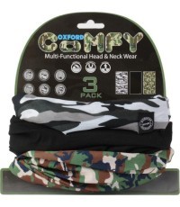 3 iepakojuma Oxford Comfy Union Jack daudzfunkcionālās šalles - Camouflage