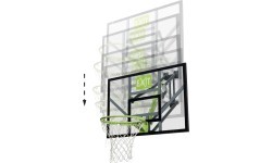 EXIT Galaxy pie sienas stiprināma basketbola sistēma, taisnstūra polikarbonāts (PC)