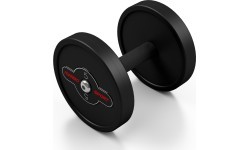 Rubber-coated dumbbell Marbo - 5 kg, black