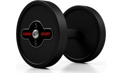 Обрезиненная гантель Marbo – 5 кг, черная