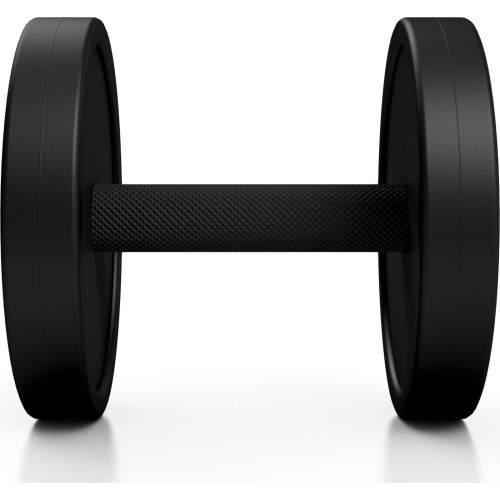 Rubber-coated dumbbell Marbo - 5 kg, black