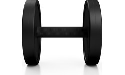 Обрезиненная гантель Marbo – 5 кг, черная