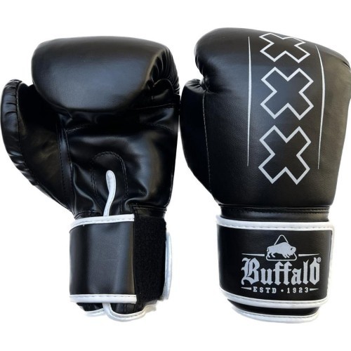 Buffalo Outrage boksa cimdi melnbalti 12oz