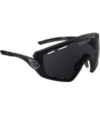 FORCE Ombro Plus Glasses, black lenses, with clip frame for prescription lenses (black)
