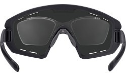 FORCE Ombro Plus Glasses, black lenses, with clip frame for prescription lenses (black)