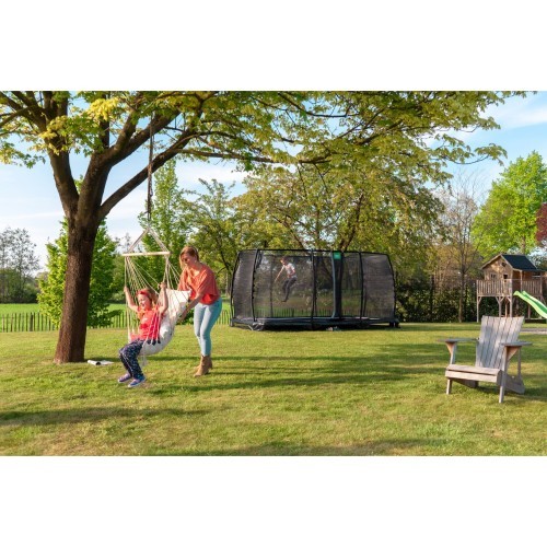 EXIT Allure Premium iegremdējamais batuts 214x366 cm, melns