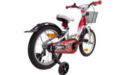 Велосипед 4KIDS Cherry 16" // 1 скорость, размер 9,5" (24 см), тормоза V-Brake и ножной, стальной (красный/белый)