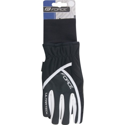 Cimdi FORCE Ultra Tech ziemas (melni/balti) XXL (0 °C līdz +5 °C)