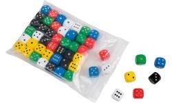 Деревянные игральные кубики Philos, 50 шт.