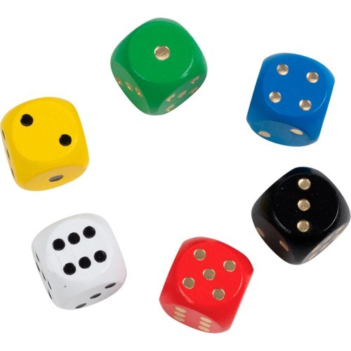 Wooden Dice Philos, 50 pcs 