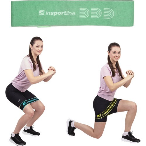 Resistance Band inSPORTline Hiplop S - Green
