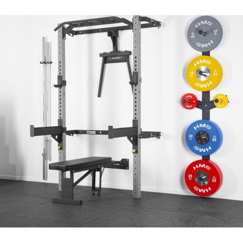 KLT22 MULTIFUNCTIONAL FOLDING POWER RACK SILVER HMS