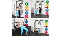 KLT22 MULTIFUNCTIONAL FOLDING POWER RACK SILVER HMS
