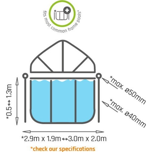 EXIT pool dome 300x200cm