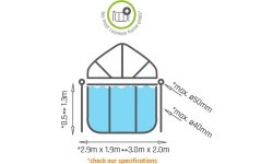 EXIT pool dome 300x200cm