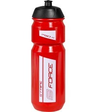 Water Bottle FORCE Stripe 0.75l (red/white)