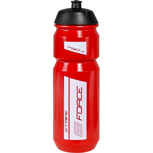 Ūdens pudele FORCE Stripe 0,75l (sarkana/balta)