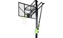 Iegremdējamais basketbola statīvs EXIT Galaxy, taisnstūra polikarbonāta (PC) vairogs