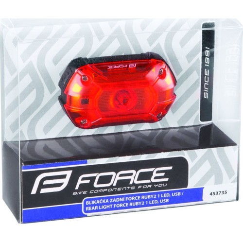 Aizmugurējais lukturis FORCE Ruby2 25L, 1 LED USB