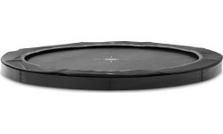 EXIT InTerra ground-level sports trampoline ø427cm - black