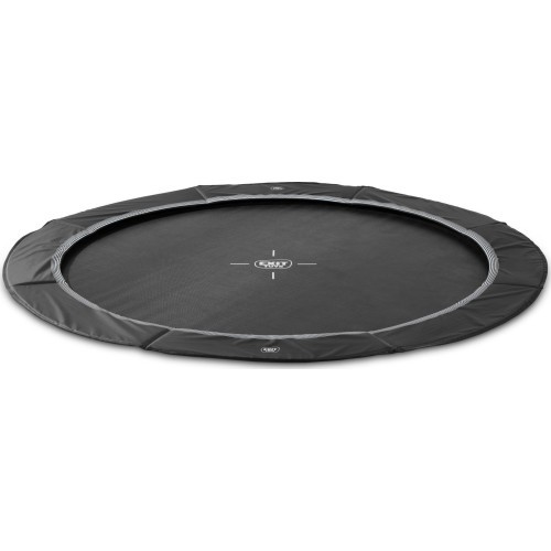 EXIT InTerra ground-level sports trampoline ø366cm - black