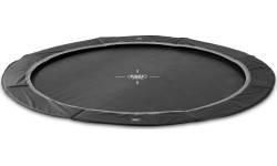 EXIT InTerra ground-level sports trampoline ø366cm - black