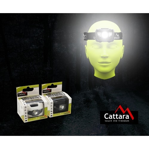 Налобный LED-фонарь Cattara, черный, 80 лм