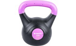 Vinila svaru bumba ar cementa pildījumu inSPORTline Vin-Bell Dark 4 kg