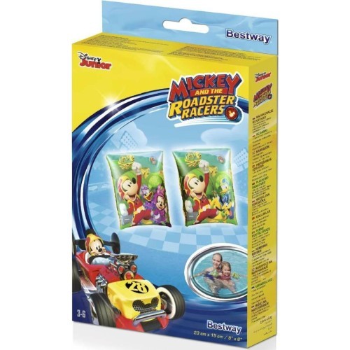Peldēšanas piedurknes Bestway Mickey Racers, 3–6 gadi