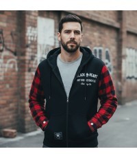 Motorcycle Hoodie W-TEC Black Heart Ramforge - Black/Red